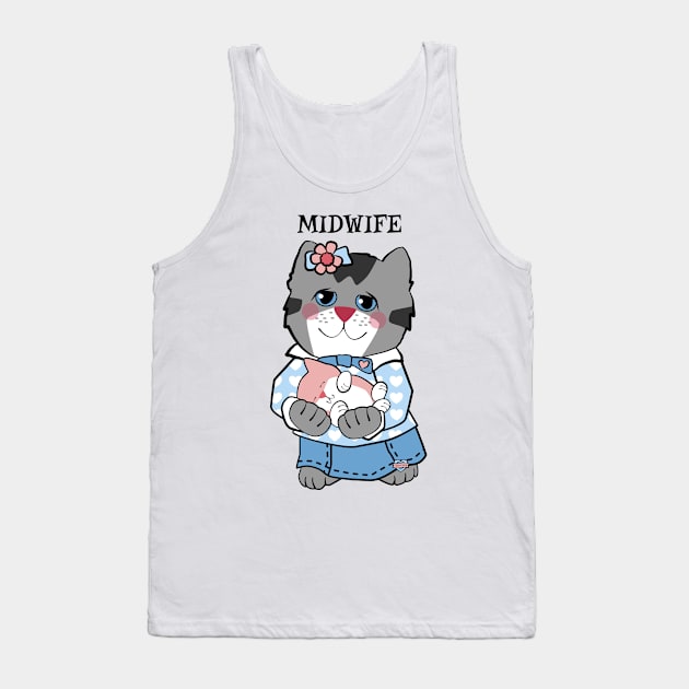 Midwife with Newborn Baby Tank Top by Sue Cervenka